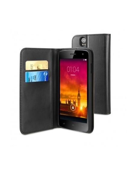 Kazam Wallet - Funda folio con función soporte, tarjetero y protector de pantalla para Trooper 450, color negro - Electrónica -