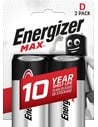 Energizer Pilas Alcalinas Max D Lr20 1,5v Pack de 2 Unidades