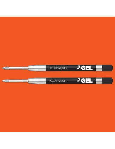 Recambio Parker Jotter Gel Negro Punta Media 2 Unidades | Kiwiku