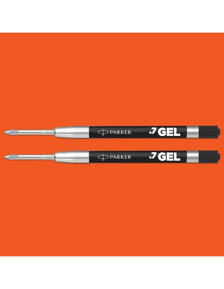 Recambio Parker Jotter Gel Negro Punta Media 2 Unidades | Kiwiku
