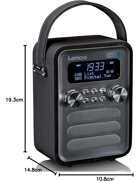 Radio Portátil LENCO PDR-051 con DAB+/FM y Pantalla LCD | Kiwiku