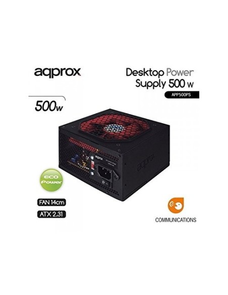 Approx APP500PSBULK - Fuente de alimentación 500W (ventilador silencioso de 12 cm, PFC pasivo), Negro: Kiwiku.com: Informática