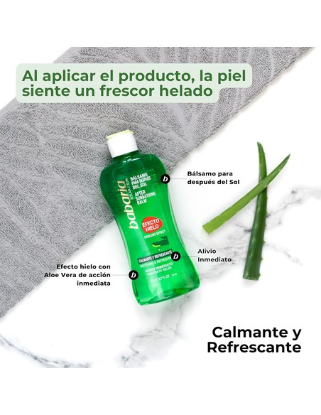 BABARIA After Sun Gel Aloe Vera Efecto Hielo 200 ml | Kiwiku