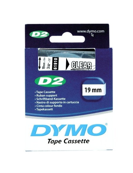 DYMO 19mm D2 label tape - Cintas para impresoras de etiquetas (ampolla, 27 mm, 68 mm) Transparente: Dymo: Kiwiku.com: Oficina y