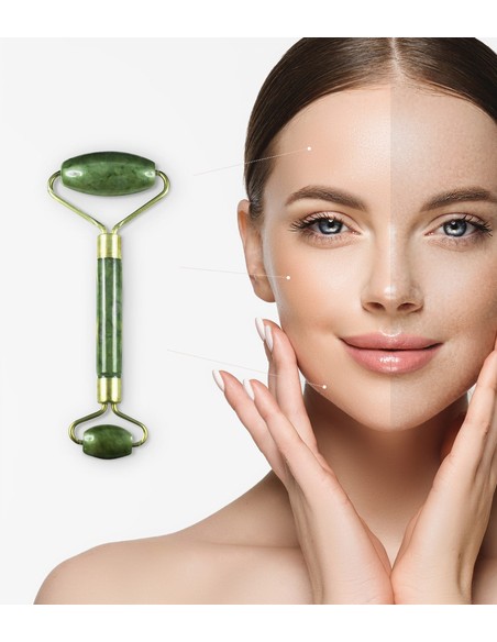 Rodillo Facial De Jade GUA Jade Roller Para Masaje Y Cuidado De La Piel | Kiwiku