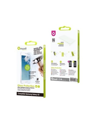 protector de pantalla tempered glass 0,33 mm samsung galaxy a3 muvit MUSCP0774 kiwiku.com