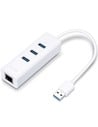 Tp-link Hub Usb Ue330 Blanco Con 3 Puertos Usb 3.0 y Puerto Ethernet Gigabit