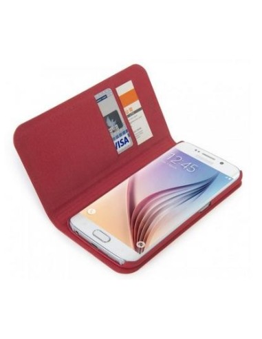 Funda Libro para Samsung Galaxy S6 Edge - Rojo SG6ELO-R kiwiku.com