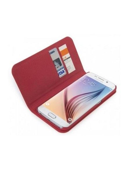 Funda Libro para Samsung Galaxy S6 Edge - Rojo SG6ELO-R kiwiku.com