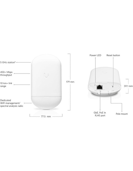 Compra Ubiquiti Loco5ac Airmax 5GHz 13dBi en Kiwiku