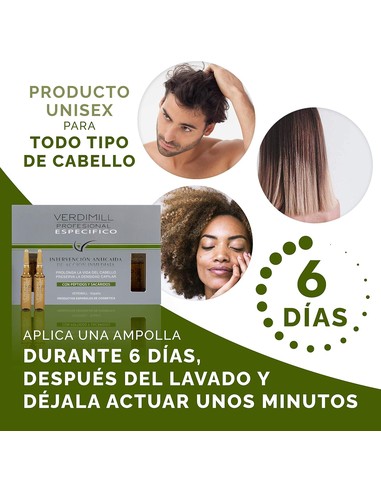 Verdimill Profesional Anti-Caída Específico 6 Ampollas - Tratamiento Intensivo