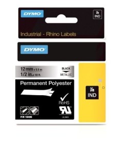 ID1-12 DYMO 12mm RHINO Permanent Polyester - Cintas para impresoras de etiquetas 18486 kiwiku.com