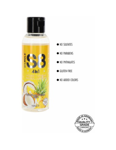 Compra STIMUL8 S8 4 En 1 Lubricante Postre Piña Colada 125 Ml en Kiwiku