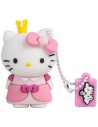 Tribe hello kitty pendrive - memoria usb flash drive 2.0, de goma, de 8 gb llavero princesa