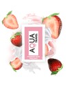 Aqua Travel - Lubricante Base Agua Sabor Fresa y Nata 6 Ml - Ideal para Viajes