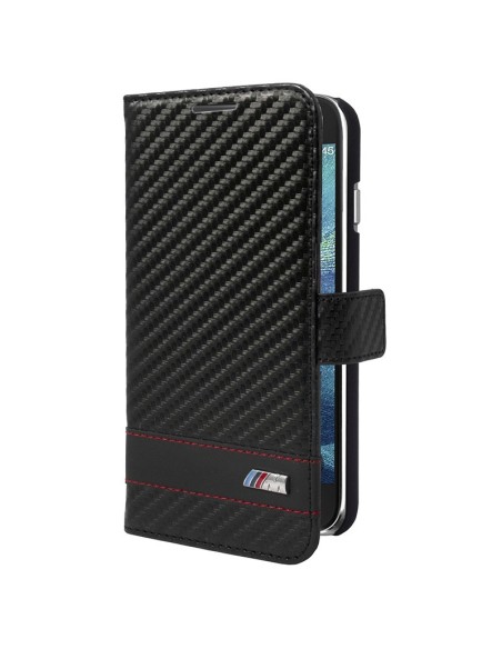 funda booklet efecto carbono negra samsung galaxy s6 bmw BMFM015 kiwiku.com