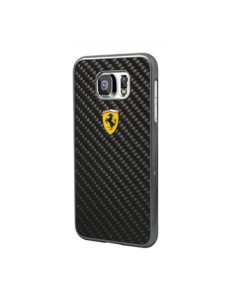 carcasa fibra de carbono negra samsung galaxy s6 ferrari FECT017 kiwiku.com