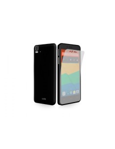 Cover Aero en TPU para BQ Aquaris E5 incluye película protectora, color negro TEAEROBQAQE5K kiwiku.com