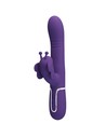 Pretty Love Vibrador Rabbit Multifunción 4 en 1 Mariposa Morado