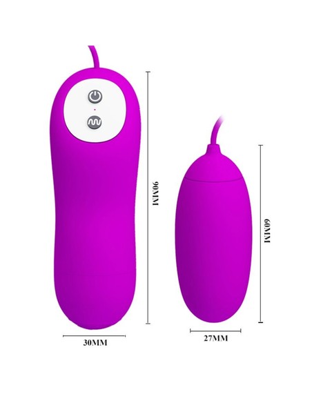 Compra Huevo Vibrador Doble Eunice De PRETTY LOVE Con 12 Funciones En Kiwiku