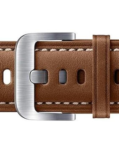 Correa Samsung Stitch Leather Band 22mm Marrón Para Galaxy Watch3 M/L - Kiwiku