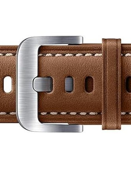 Correa Samsung Stitch Leather Band 22mm Marrón Para Galaxy Watch3 M/L - Kiwiku