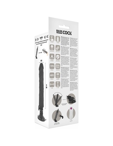 basecock_-_vibrador_realístico_control_remoto_negro_21_cm_-_Ø_4_cm_8435565908492_barato