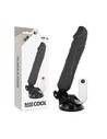 Basecock Vibrador Realístico Control Remoto Negro 20 Cm X 4 Cm