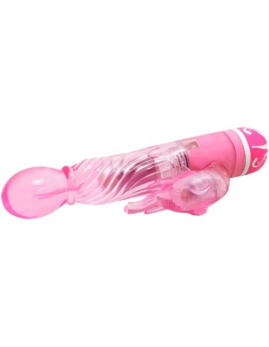 Vibrador Multivelocidad BAILE Con Estimulador Rosa - 10 Modos
