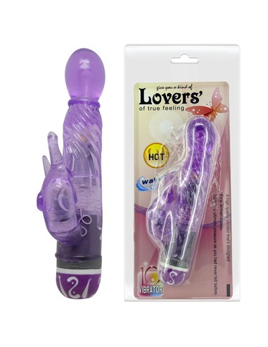 Vibrador Multivelocidad Con Estimulador Lila - BAILE
