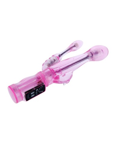 Vibrador Flexible Con Estimulador Anal - BAILE
