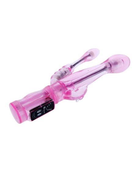 Vibrador Flexible Con Estimulador Anal - BAILE