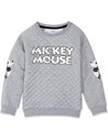 Disney Sudadera Oficial de Mickey Mouse para Niños, Forro Polar, Gris, 8 Años