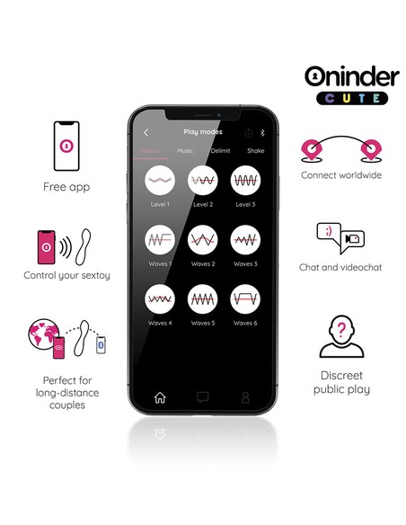 Vibrador ONINDER CUTE Love Buddy Master - Tecnología Tapping y Control App
