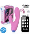 Oninder Cute - Love Bunny Vibrador Punto G y Clítoris - App Mundial Gratuita - Rosa Claro/azul Oscuro