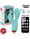 Oninder Cute - Love Bunny Vibrador Punto G y Clítoris - App Mundial Gratuita - Turquesa y Rojo