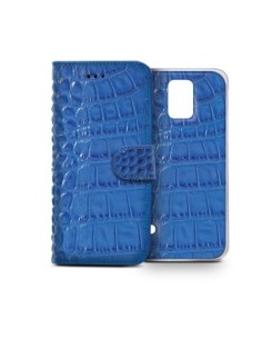 Funda y carcasa para galaxy s5 de cocodrilo azul CROCOAGS5BL kiwiku.com