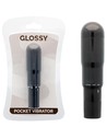 Glossy Pocket Vibrador Negro - Resistente Al Agua, 1 Velocidad