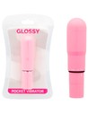 Glossy Pocket Vibrador Rosa - Resistente Al Agua - 107 X 25 mm