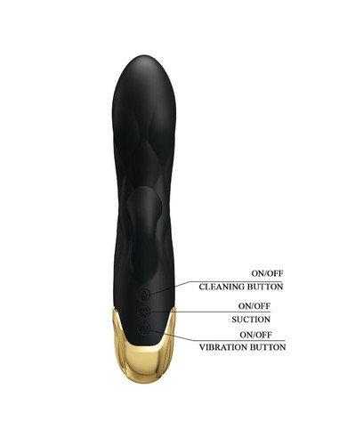 Vibrador De Lujo Pretty Love Bañado En Oro Recargable Negro - Kiwiku