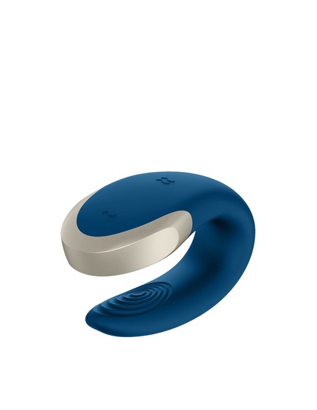 Compra Satisfyer Double Love Vibrador Para Parejas Luxury Azul en Kiwiku