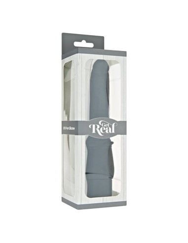 GET REAL Classic Smooth Vibrador Negro 17.5 cm - Kiwiku