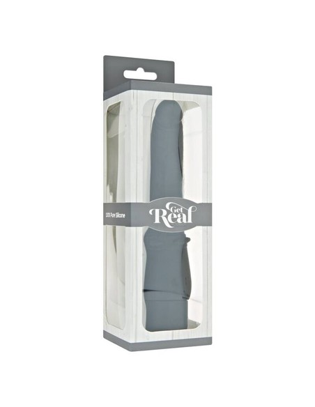 GET REAL Classic Smooth Vibrador Negro 17.5 cm - Kiwiku