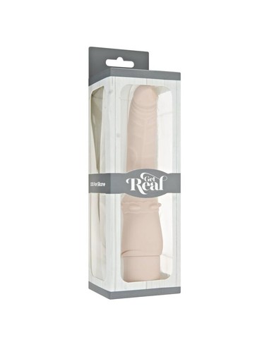 GET REAL Classic Smooth Vibrador Natural 17.5 cm - Kiwiku
