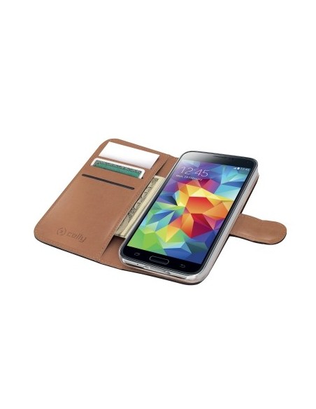 Funda con tapa removible para samsung galaxy S5 negro PELLEGS5BK kiwiku.com