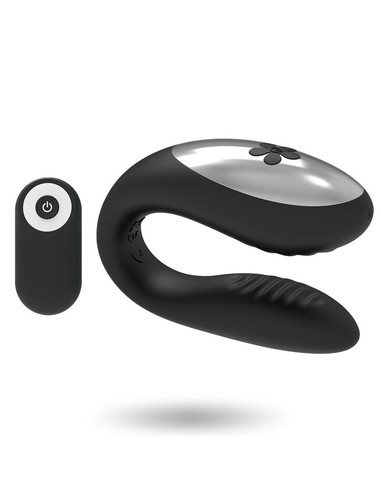Vibrador Para Parejas BRILLY GLAM We Love Con Control Remoto Negro