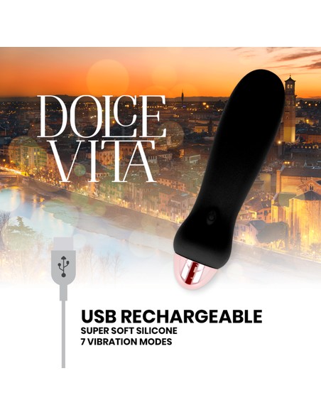 dolce_vita_vibrador_recargable_five_negro_7_velocidades_8435565929992_barato