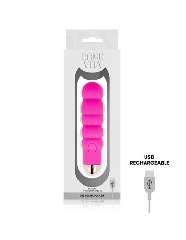 Vibrador Recargable Dolce Vita Six Rosa 7 Velocidades - Kiwiku