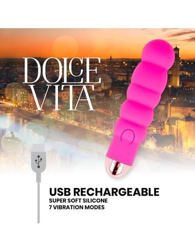 dolce_vita_vibrador_recargable_six_rosa_7_velocidades_8435565930028_barato