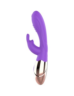 womanvibe_viora_vibrador_recargable_silicona_-_estimulador_rabbit_clitorial_-_10_modos_de_vibración_-_color_gold_y_lila_84254021 2